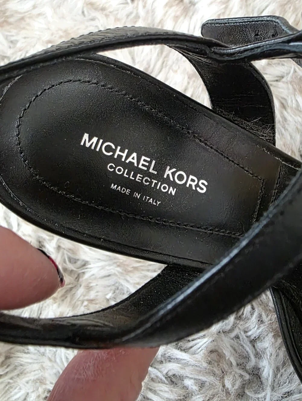 Michael Kors‎ Collection Black Platform Clog Gail Runway Sandals Size 36.5